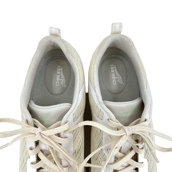Dansko Sydney Sky Mesh Lace Up Walking Shoe in Ivory Size 38 US 7.5-8 - Picture 6 of 10